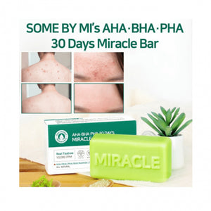 Some By Mi AHA BHA PHA 30 Days Miracle Soap Bar - Skin Type Oily and Acne Prone Skin.