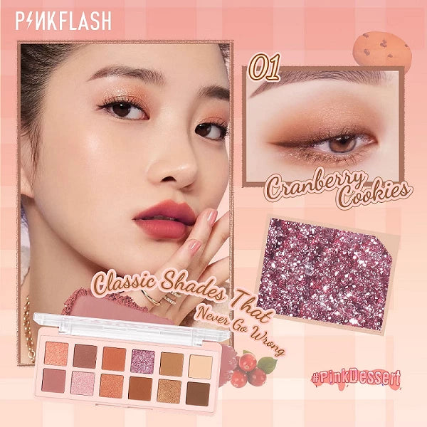 PINK FLASH-E15 Pro Touch Eyeshadow Palette-01#