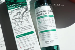 SOME BY MI AHA BHA PHA 30 Days  Miracle Toner - Skin Type Oily and Acne Prone Skin.