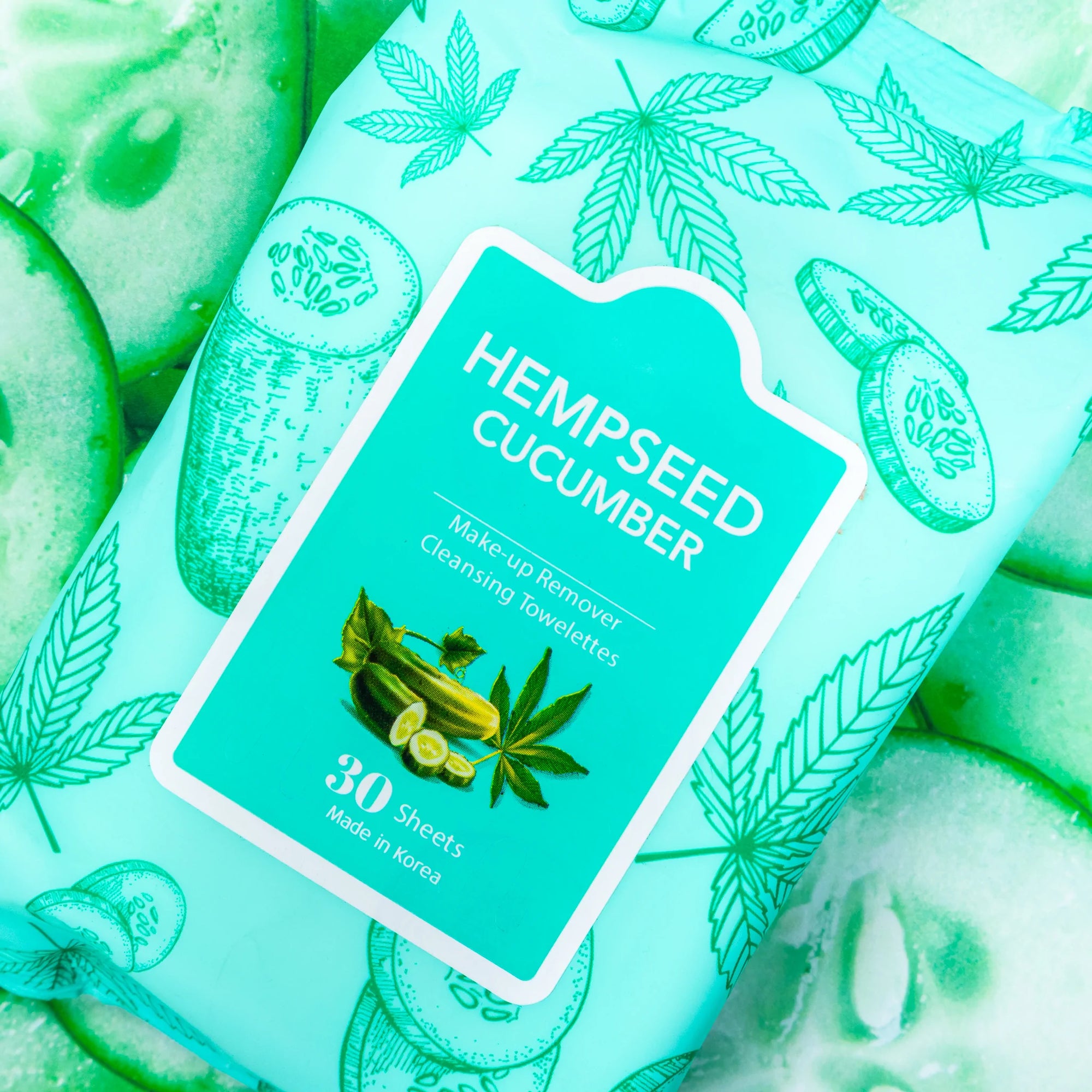 Celavi- hempseed cucumber makeup remover cleansing towelettes