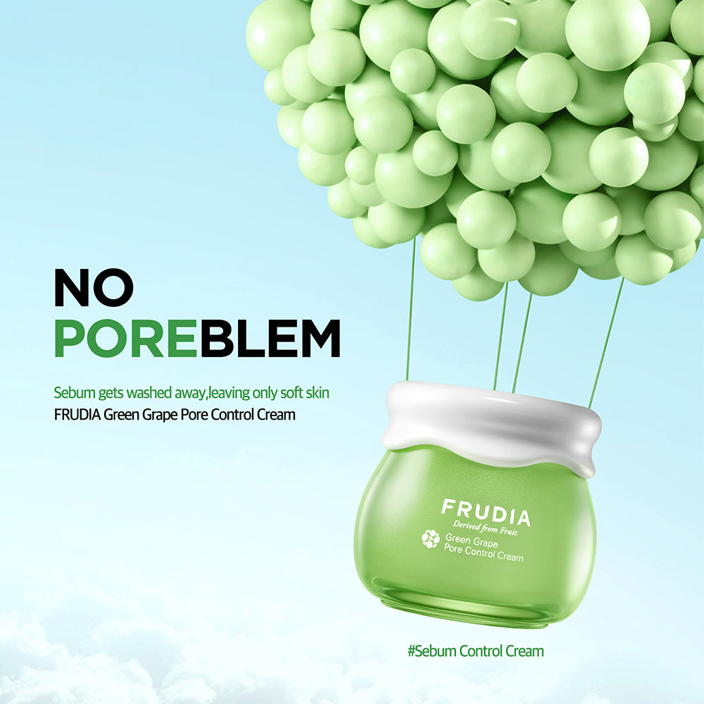 Frudia green grape pore control cream -10g - Skin Type - Oily and Acne Prone Skin, Large Pore Skin.