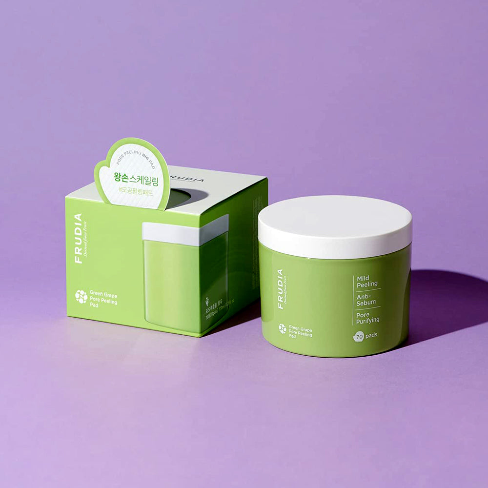 Frudia green grape pore peeling pad - 170ml - Skin Type - Oily and Acne Prone Skin, Large Pore Skin.