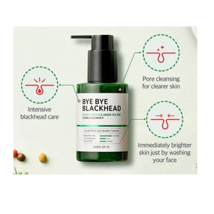 SOME BY MI - Bye Bye Blackhead 30 Days Miracle Green Tea Tox Bubble Cleanser - Skin Type Oily and Acne Prone Skin.